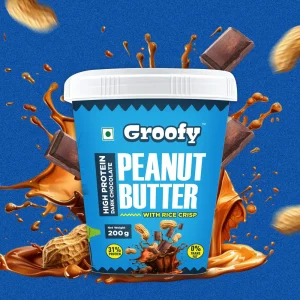 Groofy High Protein Dark Chocolate Peanut Butter with Rice Crisp - 200gm